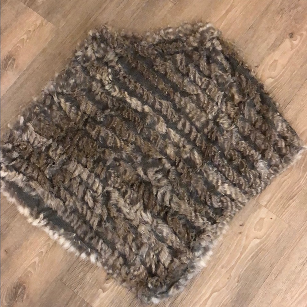 Real rabbit fur cape